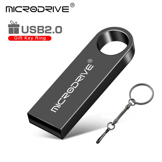 High Speed Memoria Flash Drive 8GB 32GB Pendrive 128GB 64GB Waterproof Pen Drive Flash Usb 2.0 Metal Stick Key Custom Logo
