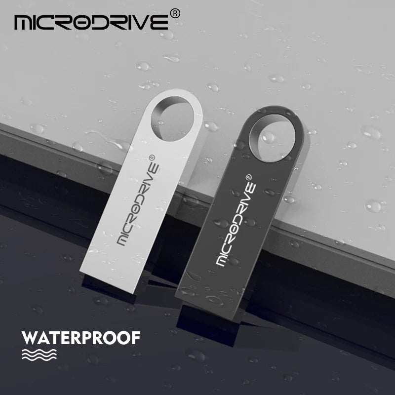 High Speed Memoria Flash Drive 8GB 32GB Pendrive 128GB 64GB Waterproof Pen Drive Flash Usb 2.0 Metal Stick Key Custom Logo