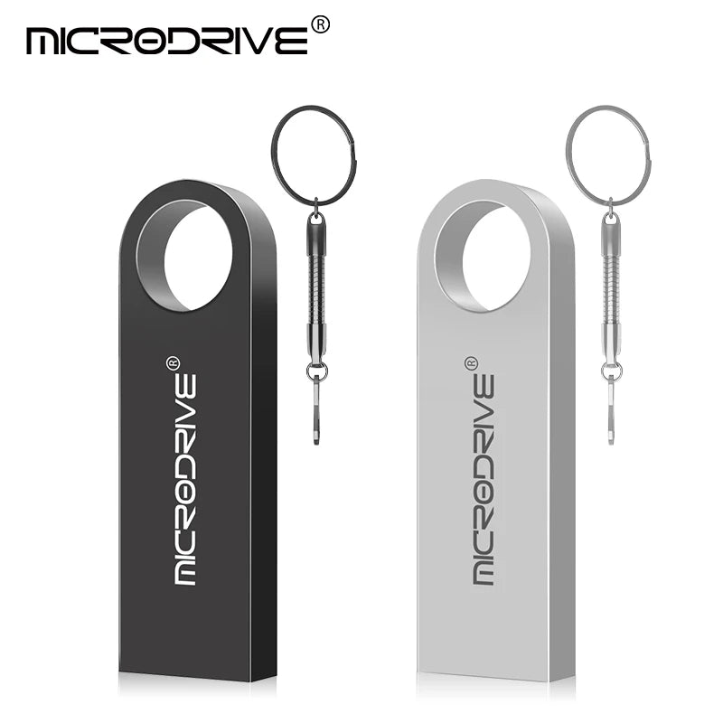High Speed Memoria Flash Drive 8GB 32GB Pendrive 128GB 64GB Waterproof Pen Drive Flash Usb 2.0 Metal Stick Key Custom Logo